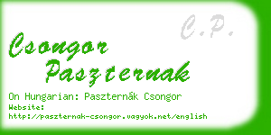 csongor paszternak business card
